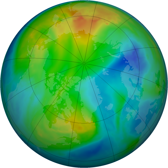 Arctic ozone map for 20 November 2014